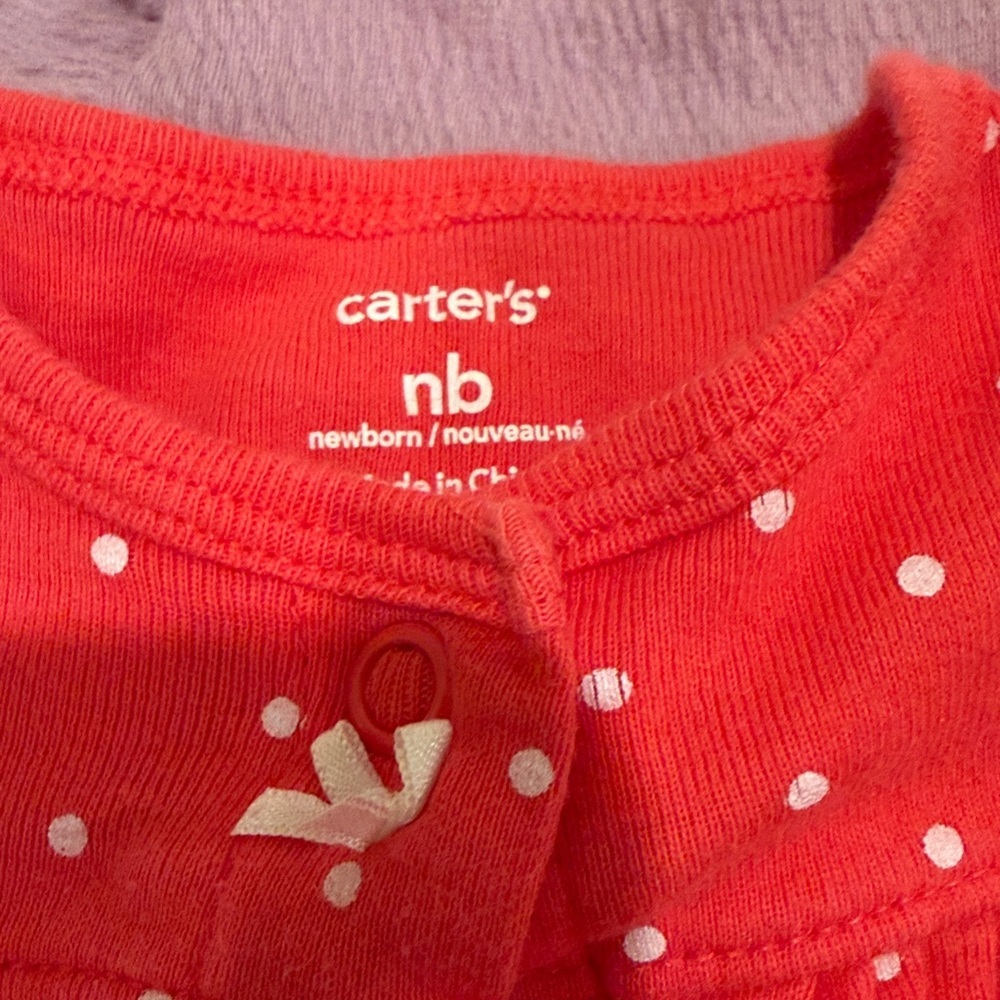 Carter’s Newborn Baby Girl Clothing Set of 4 Rompers and One Sleeveless Onesie - Picture 10 of 13